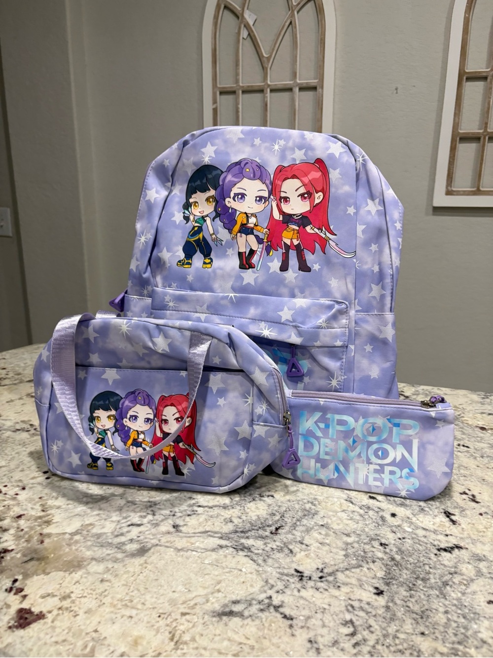 3pcs kpop demon hunters large school Backpack Brand new